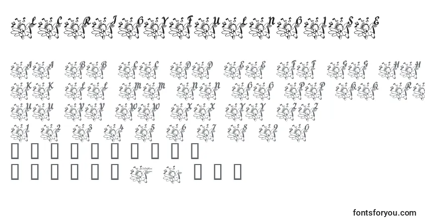 Schriftart LcrJoyfulNoise – Alphabet, Zahlen, spezielle Symbole