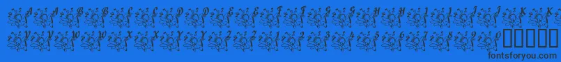 Czcionka LcrJoyfulNoise – czarne czcionki na niebieskim tle