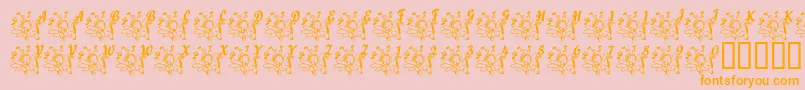 LcrJoyfulNoise Font – Orange Fonts on Pink Background