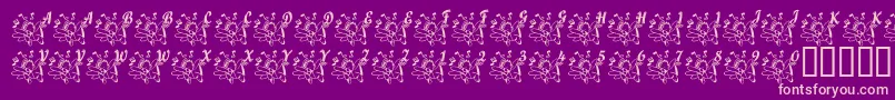 LcrJoyfulNoise Font – Pink Fonts on Purple Background