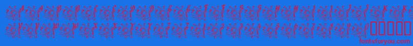 LcrJoyfulNoise Font – Red Fonts on Blue Background