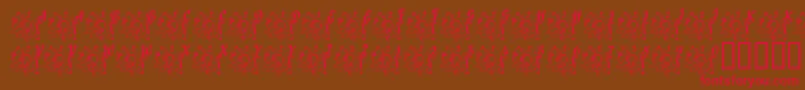 LcrJoyfulNoise Font – Red Fonts on Brown Background