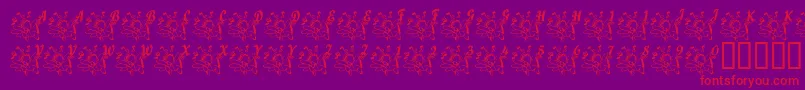 LcrJoyfulNoise Font – Red Fonts on Purple Background