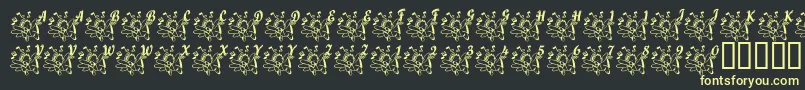 LcrJoyfulNoise Font – Yellow Fonts on Black Background