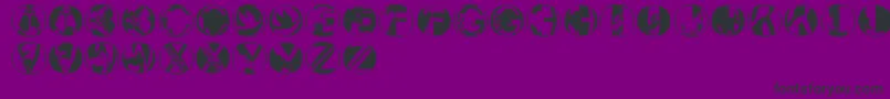 Pixcapsround-fontti – mustat fontit violetilla taustalla