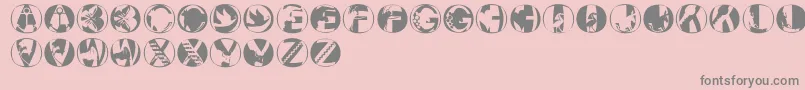 Pixcapsround Font – Gray Fonts on Pink Background