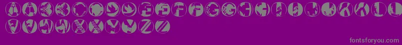 Шрифт Pixcapsround – серые шрифты на фиолетовом фоне