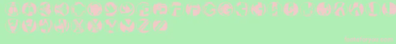 Pixcapsround Font – Pink Fonts on Green Background