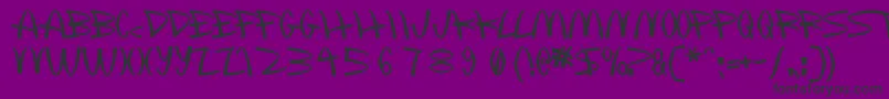 Mclawsuit-Schriftart – Schwarze Schriften auf violettem Hintergrund