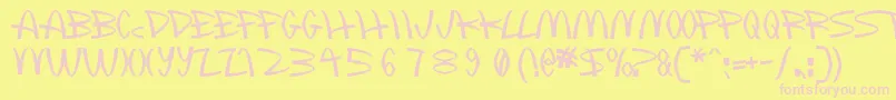 Mclawsuit Font – Pink Fonts on Yellow Background