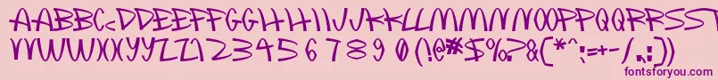 Mclawsuit Font – Purple Fonts on Pink Background