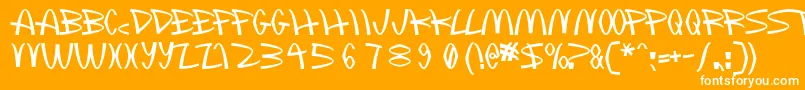 Mclawsuit Font – White Fonts on Orange Background