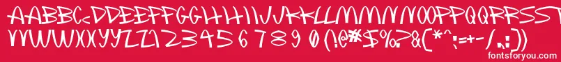 Mclawsuit Font – White Fonts on Red Background