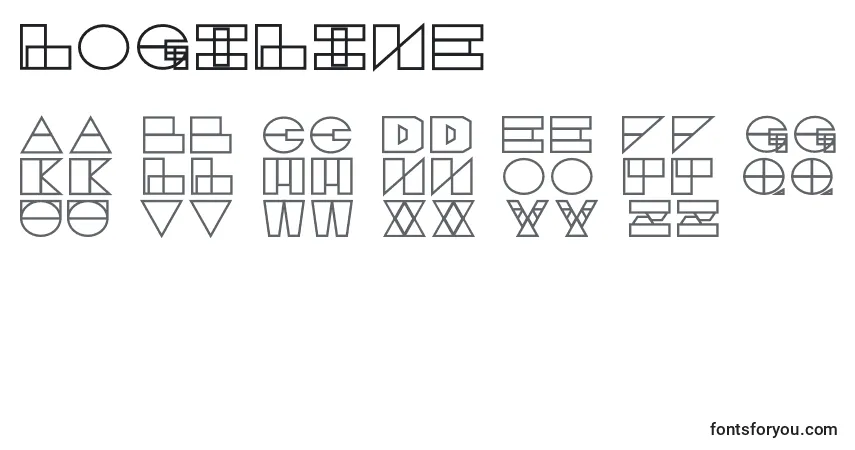 Schriftart LogiLine – Alphabet, Zahlen, spezielle Symbole