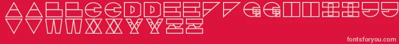 フォントLogiLine – 赤い背景にピンクのフォント
