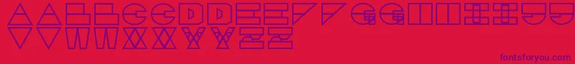 Fonte LogiLine – fontes roxas em um fundo vermelho