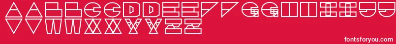 フォントLogiLine – 赤い背景に白い文字