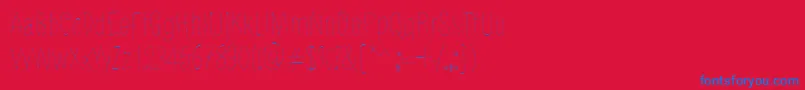 OldBarbwire Font – Blue Fonts on Red Background