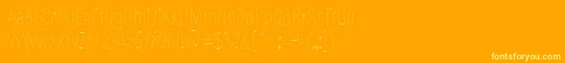 OldBarbwire Font – Yellow Fonts on Orange Background