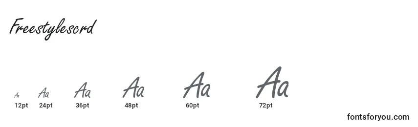 Freestylescrd Font Sizes