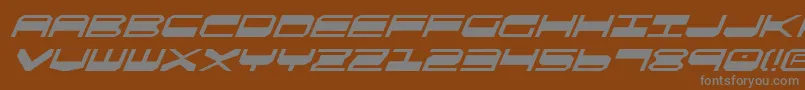 QuickgearItalic Font – Gray Fonts on Brown Background
