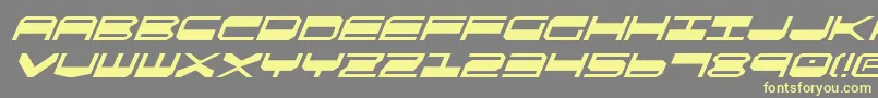 QuickgearItalic Font – Yellow Fonts on Gray Background