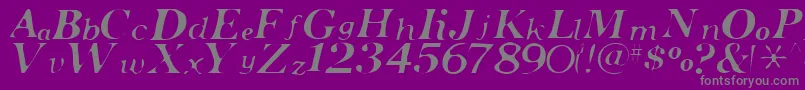 Pensmooth-Schriftart – Graue Schriften auf violettem Hintergrund