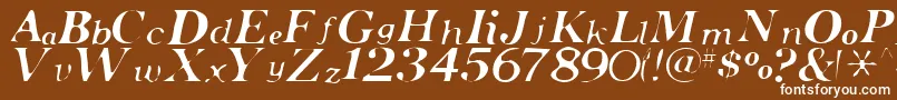 フォントPensmooth – 茶色の背景に白い文字