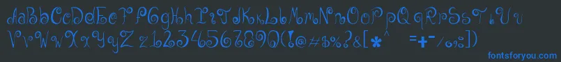 Geordana Font – Blue Fonts on Black Background