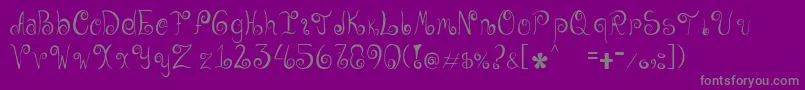 Geordana-Schriftart – Graue Schriften auf violettem Hintergrund