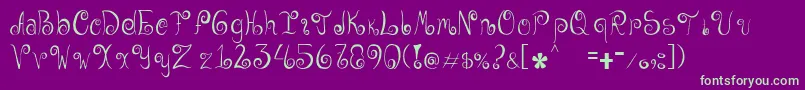 Geordana Font – Green Fonts on Purple Background