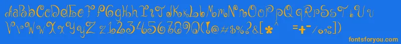 Шрифт Geordana – оранжевые шрифты на синем фоне