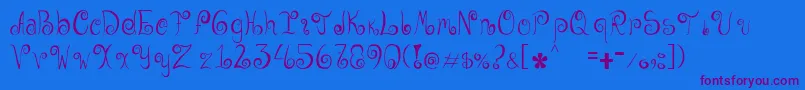 Geordana Font – Purple Fonts on Blue Background
