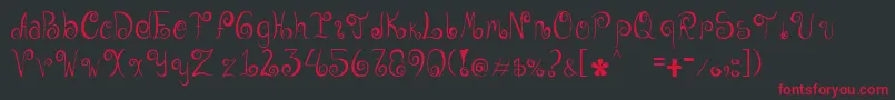 Geordana Font – Red Fonts on Black Background
