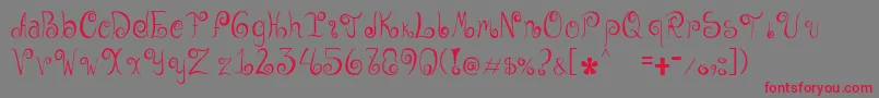 Geordana Font – Red Fonts on Gray Background