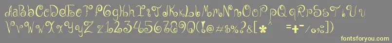 Geordana-fontti – keltaiset fontit harmaalla taustalla