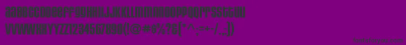 フォントHousegothicBoldaltcaps – 紫の背景に黒い文字
