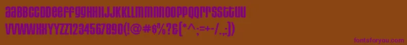 HousegothicBoldaltcaps Font – Purple Fonts on Brown Background