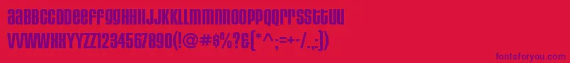 HousegothicBoldaltcaps Font – Purple Fonts on Red Background