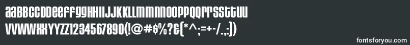 Шрифт HousegothicBoldaltcaps – белые шрифты на чёрном фоне