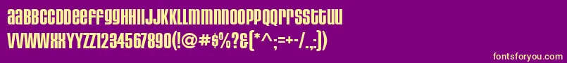 HousegothicBoldaltcaps Font – Yellow Fonts on Purple Background