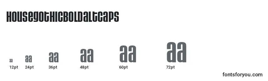 Размеры шрифта HousegothicBoldaltcaps