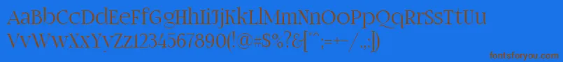 Fogtwono5 Font – Brown Fonts on Blue Background
