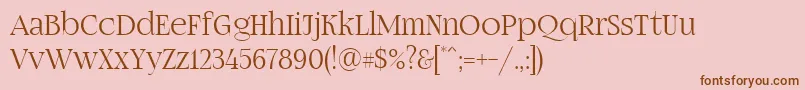 Fogtwono5 Font – Brown Fonts on Pink Background