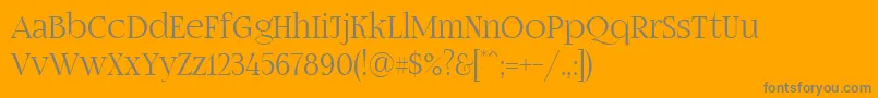 Fonte Fogtwono5 – fontes cinzas em um fundo laranja