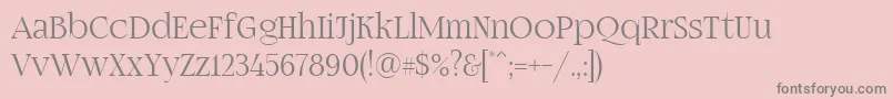 Fogtwono5 Font – Gray Fonts on Pink Background