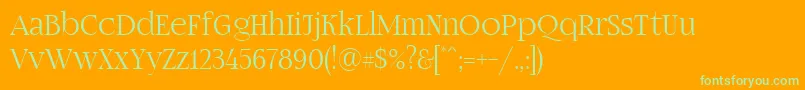 Fogtwono5 Font – Green Fonts on Orange Background