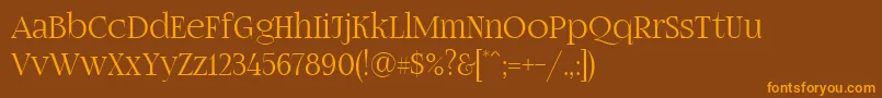Fogtwono5 Font – Orange Fonts on Brown Background