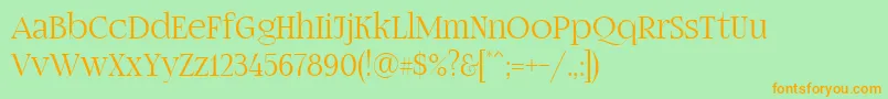 Fogtwono5 Font – Orange Fonts on Green Background