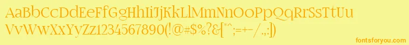 Fogtwono5 Font – Orange Fonts on Yellow Background